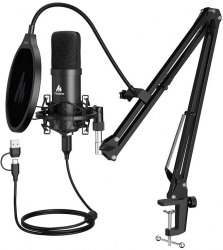 Maono A04E Microphone Black with Stand 