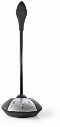 Microfon PC Usb Negru Gri Anulare Zgomot De Fundal Nedis