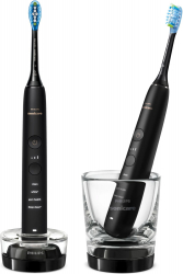 Set 2 periute de dinti electrice sonice Philips Sonicare DiamondClean 9000 HX9914/54 62000 miscari/minut 4 moduri de curatare 3 nivele 