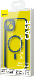Safe iPhone 14 Case Set Baseus Frame Magnetic + Tempered Glass 