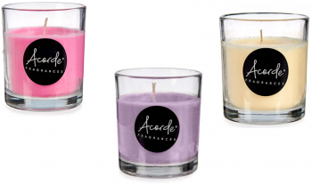 Set 3 lumanari parfumate 30 ore aroma de Lavanda Orhidee si Vanilie 