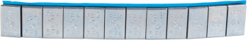 Set contra-greutati adezive pentru echilibrat jante de aliaj 12 x 5 g 100 elemente Geko G74300 