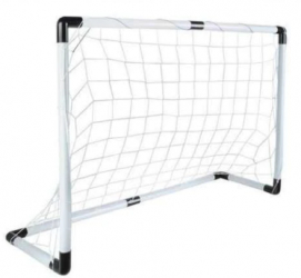 Set Poarta De Fotbal Pentru Copii Minge Pompa Atractiva Distractiva Eficienta Ergonomica Asamblare Usoara Alb 