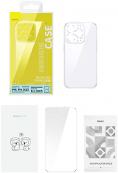 SuperCeramic Glass Case and Tempered Glass for iPhone 14 Pro 