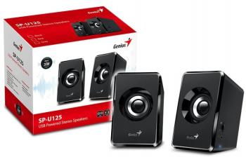 Boxe stereo Genius 2.0 Control volum Negru