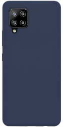 Husa de protectie 360° Lemontti Liquid Silicon Samsung Galaxy A42 Dark Blue 