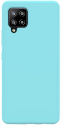 Husa de protectie 360° Lemontti Liquid Silicon compatibila cu Samsung Galaxy A42 Tiffany Blue 
