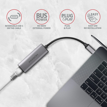 Placa de retea Axagon ADE-25RC 2.5 Gigabits USB-C 