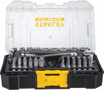 Set compact 37 piese Stanley Fatmax FMMT19101-0 cheie cu clichet 11 tubulare adaptor tubulare 30 biti