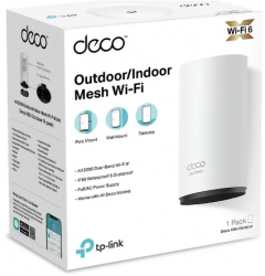 Sistem Mesh Wi-Fi TP-Link Deco X50-Outdoor(1-pack) Dual-Band Wi-Fi 6 Gigabit AX3000 de exterior cu acoperire completa pentru casa Seamless
