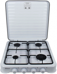 Aragaz Portabil Cu 4 Ochiuri Alimentare Gpl Butelie 55x50x11 Cm Putere 2300/1600/1600/900w Tabla Emailata Culoare Alb 