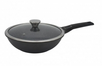 Cratita Cu Capac Aluminiu Capac Din Sticla Termorezistenta Cu Orificiu Pentru Aburi Diametru De 30 Cm Maner Detasabil Potrivita Pentru 