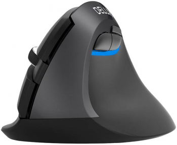 Delux M618Mini DB Mouse Wireless Vertical 2.4G+BT 2400dpi Black 