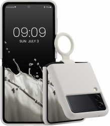 Husa kwmobile pentru Samsung Galaxy Z Flip 3 Silicon Alb 58783.48 