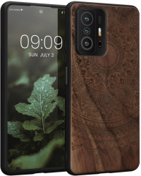 Husa Kwmobile pentru Xiaomi 11T/11T Pro Lemn Maro 56795.07 