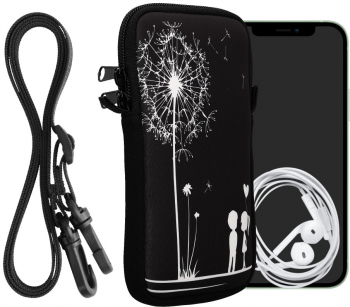 Husa Kwmobile Universala XXL - 7 Neopren Negru/Alb 58701.5.03 