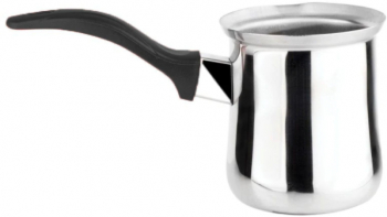 Ibric Inox Capacitate 0.4l Ideal Pentru Ceai Si Cafea Mentine Caldura Coada Ebonita Argintiu 