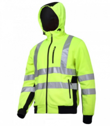 Jacheta Reflectorizanta Marime L Poliester Si Bumbac Benzi Reflectorizante Buzunare Cu Fermoar Culoare Verde 