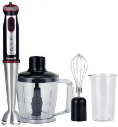 Mixer Vertical 4 In 1 Cu 1000w 5 Trepte De Viteza 220-240 V 50/60 Hz Lama Otel Inoxidabil Turbo Tocator Cana Si Tel Inclus Negru 