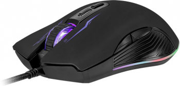 Mouse De Gaming Cu Rezolutie 800-2000 Dpi Tip Senzor Optic modelul Senzorului A611 Accelerare 8g 7 Butoane Iluminare Rgb Negru 