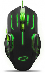 Mouse Optic Cu Interfata Usb Dpi 2400 Iluminare Led 6 Butoane 1 X Rotita Lungime Cablu 1.5 M Culoare Negru/verde 