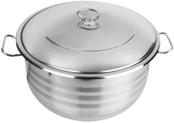 Oala Cu Capac Inox 32 Cm Capacitate 16.5l 3 Straturi Incalzire Rapida Manere Ergonomice Din Inox Design Ergonomic Usor De Curatat A 