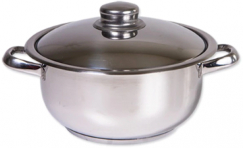 Oala Cu Capac Inox Capac Din Sticla Termorezistenta Manere Din Inox Capacitate 10l Diametru 28cm Design Compact Usor De Curatat Si Fo 