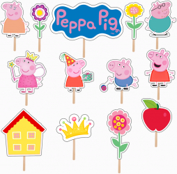 Set 13 figurine tort Purcelusa Peppa KZE Prints Photo Paper Glossy 