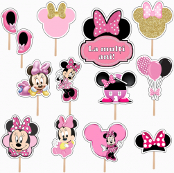 Set 13 figurine tort/briose Minnie Mouse Tip 1 KZE Prints Photo Paper Glossy 
