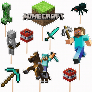 Set figurine tort Minecraft KZE Prints Photo Paper Glossy 