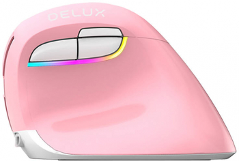 Wireless Vertical Mouse Delux M618mini DB BT+2.4G 2400dpi pink Comfort and Functionality 