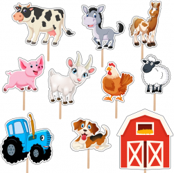 Set 10 figurine tort Ferma KZE Prints Photo Paper Glossy 