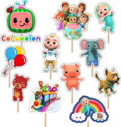 Set 11 figurine tort Cocomelon KZE Prints Photo Paper Glossy 