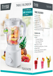 Blender de masa Teesa TSA3542 500W alb 2 viteze bol 1 5L 