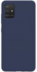 Husa de protectie 360° Lemontti Liquid Silicon Samsung Galaxy A51 Dark Blue 