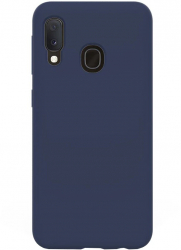 Husa de protectie 360° Lemontti Liquid Silicon compatibila cu Samsung Galaxy A20e Dark Blue 