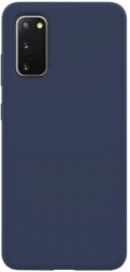 Husa de protectie 360° Lemontti Liquid Silicon compatibila cu Samsung Galaxy S20 Dark Blue 