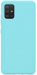 Husa de protectie 360° Lemontti Liquid Silicon pentru Samsung Galaxy A51 Tiffany Blue 