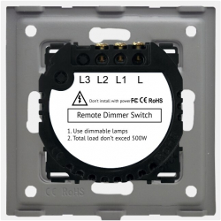 Intrerupator Dublu variator cu Touch din Sticla LUXION RF433 Auriu 