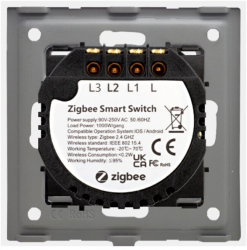 Intrerupator Triplu cu Touch din Sticla Luxion protocol ZigBee Auriu LX-ZT-301G-G 