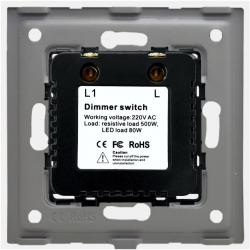 Intrerupator cu Variator Mecanic LUXION cu Rama din Sticla Auriu 