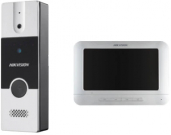 Kit videointerfon analogic 7'' conectare 4 fire - HIKVISION DS-KIS202T 