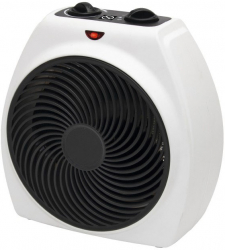 Aeroterma Portabila profesionala 2 Trepte de Incalzire 1000 W / 2000 W Termostat mecanic Oprire automata Alb 