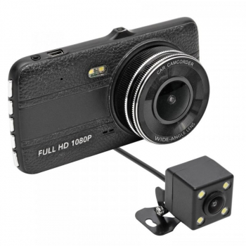 Camera Auto Dubla Dvr Full Hd Lcd 4 Inch Acumulator 1000 Ma 12/24 V 