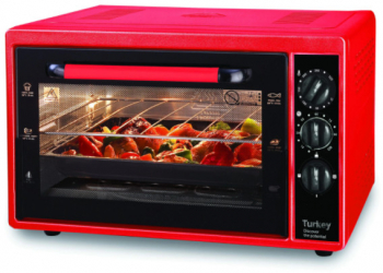 Cuptor Electric Emailat Capacitate 32l Putere 1300w Timer Termostat Reglabil Rezistent Design Ergonomic Rosu 