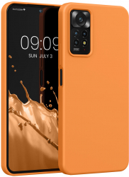 Husa Kwmobile pentru Xiaomi Redmi Note 11 Pro/Redmi Note 11 Pro 5G Silicon Portocaliu 57373.150 