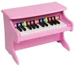 Mini Pian De Jucarie Pentru Copii Little Snail 15 Clape 2 Octave Dimensiuni 41 5 X 25 X 29 5cm Plastic Si Mdf 3+ Ani Culoare Roz 