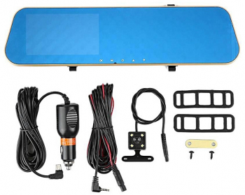 Oglinda Auto Cu Camera De Marsarier Full Hd Tft Night Vision Senzor De Miscare Usor De Folosit Usor De Instalat Negru 