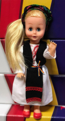 PAPUSA ARADEANCA - COSTUM POPULAR - BLONDA - 38CM - 00883-02 
