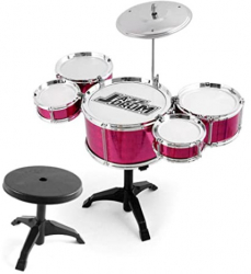 Set 5 Tobe Cu Taler Si Scaunel Pentru Copii 10 Piese Roz 